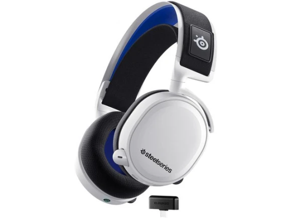 White Wireless Circumaural Gaming Headset — Wireless Earbuds, SteelSeries