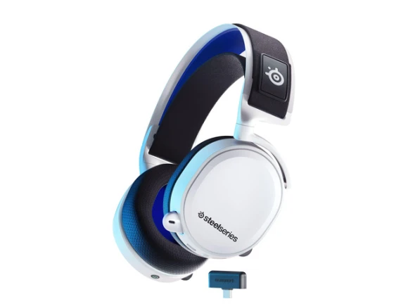White Wireless Circumaural Gaming Headset — Wireless Earbuds, SteelSeries
