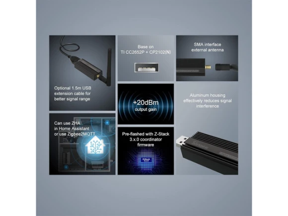 Zigbee 3.0 USB Gateway — Smart Home Hub, Sonoff