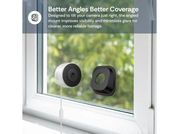 Indoor Security Camera with Stick-On Angled Glass Mount — Security Camera, Generic Logic, Inc.