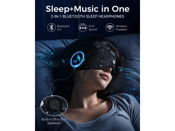 Bluetooth Sleep Mask Headphones — Wireless Earbuds, Generic Logic, Inc.