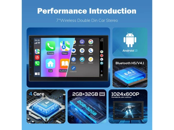 Double-DIN Car Stereo — Car Infotainment System, Generic Logic, Inc.