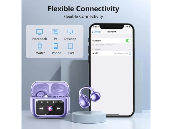 Open-Ear Bone-Conduction Clip-On Headphones — Wireless Earbuds, Generic Logic, Inc.