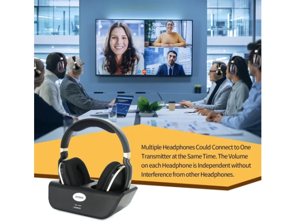 Over-Ear Wireless Headphones with Charging Dock — Wireless Earbuds, Generic Logic, Inc.