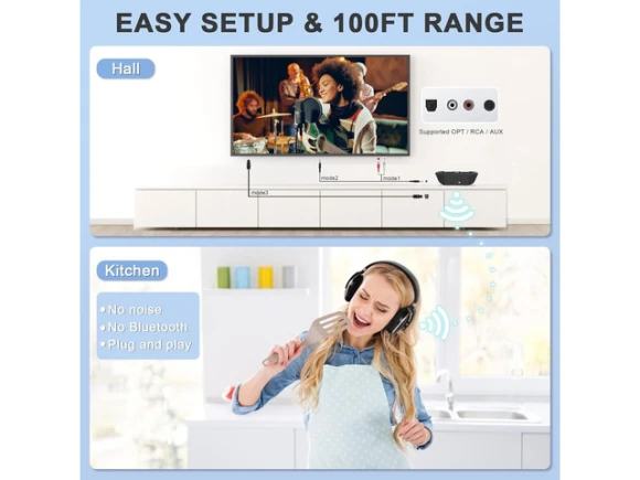 Over-Ear Wireless Headphones with Charging Dock — Wireless Earbuds, Generic Logic, Inc.