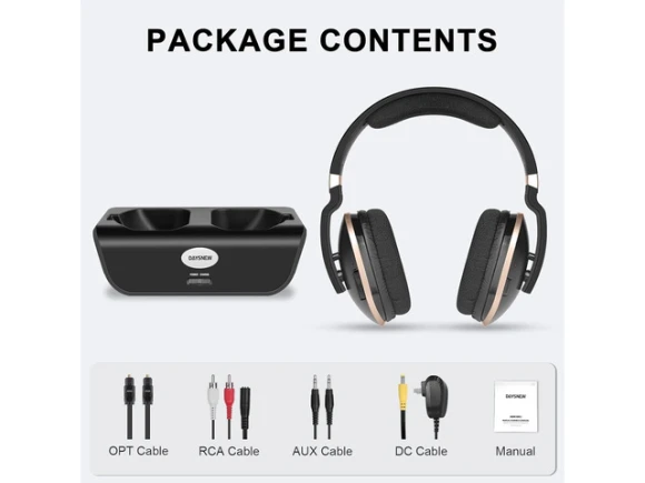 Over-Ear Wireless Headphones with Charging Dock — Wireless Earbuds, Generic Logic, Inc.