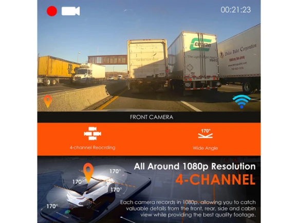 4-Channel Dash Camera — Dash Cam, Generic Logic, Inc.