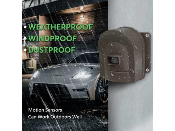 Wireless Driveway Alarm System with 1 Receiver and 2 Sensors — Motion Sensor, Hosmart
