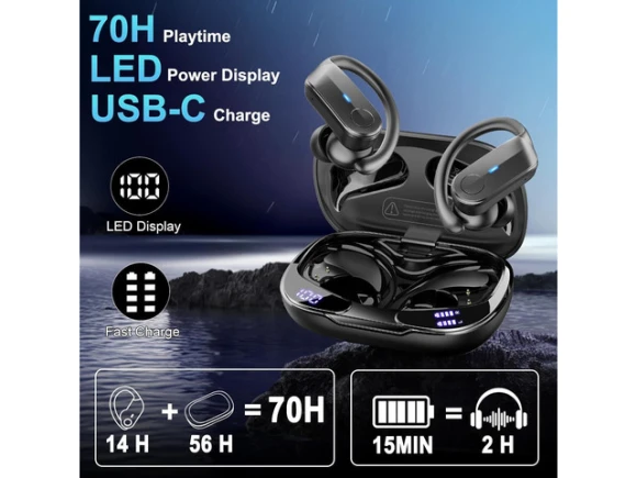 Wireless Earbuds with Earhooks — Wireless Earbuds, Generic Logic, Inc.