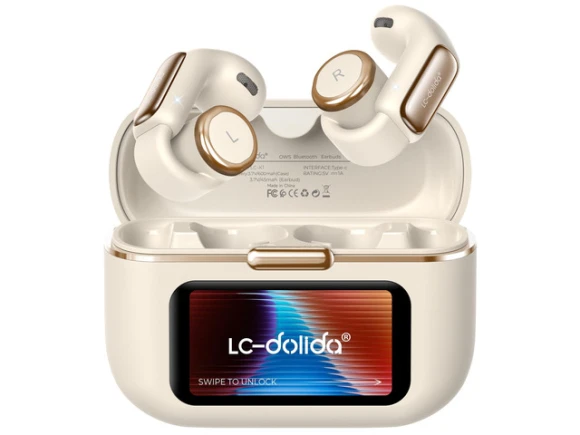 Cream Open-Ear Clip-On Earbuds — Wireless Earbuds, Generic Logic, Inc.