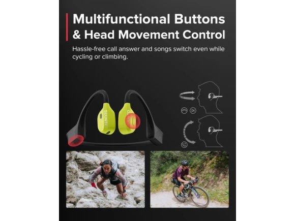 Open-ear bone-conduction headphones — Wireless Earbuds, Generic Logic, Inc.