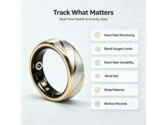 Two-Tone Gold and Silver Smart Ring — Smart Ring, Generic Logic, Inc.