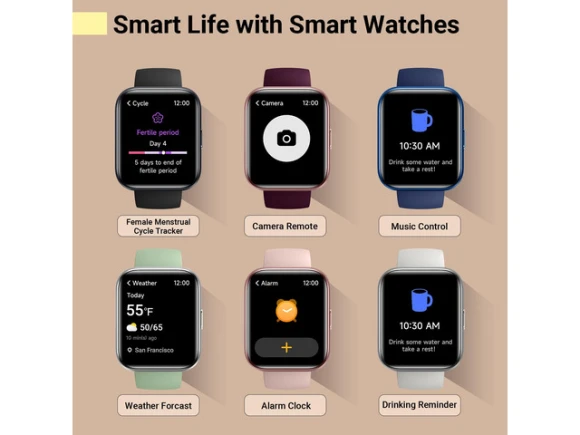 Smart watch, 1.8 inches, Dark Purple — Smart Watch, Generic Logic, Inc.