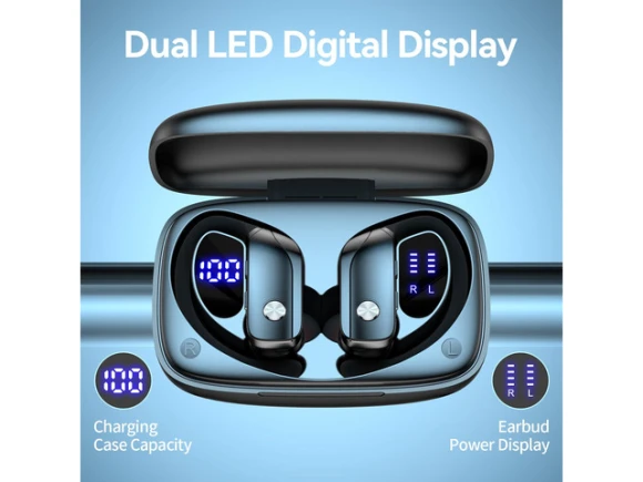 Wireless Bluetooth Earbuds with Over-Ear Hooks — Wireless Earbuds, Generic Logic, Inc.