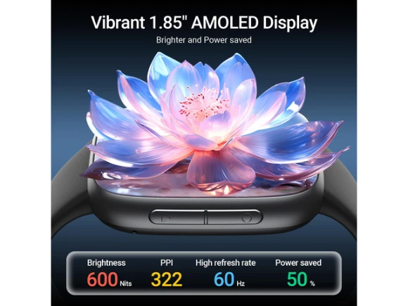 Smart Watch, 1.85-inch AMOLED display, 2 bands — Smart Watch, Generic Logic, Inc.