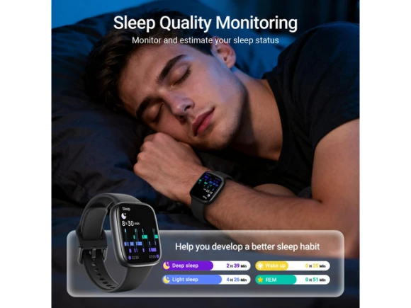 Smart Watch, 1.85-inch AMOLED display, 2 bands — Smart Watch, Generic Logic, Inc.