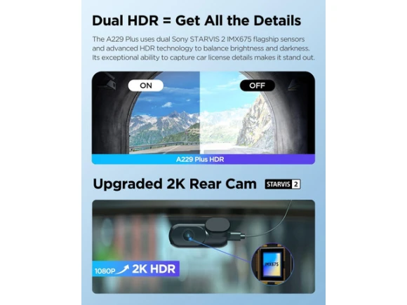 2-Channel Front and Rear Dash Camera — Dash Cam, VIOFO