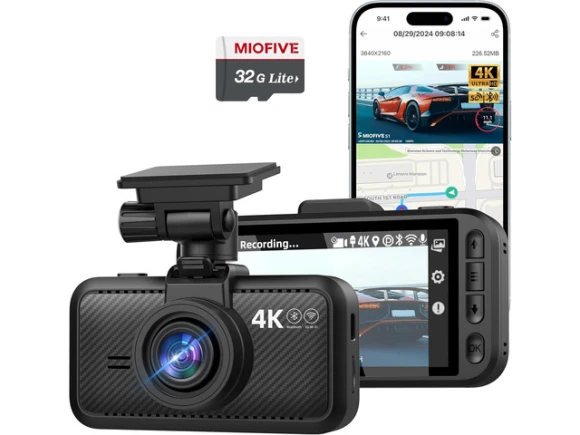 4K Car Dash Camera with 32GB Card — Dash Cam, Miofive