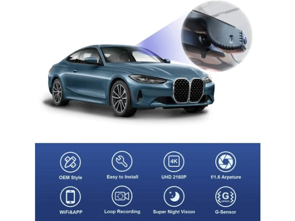 4K Dash Cam for BMW 3 Series, 4 Series, M3 and M4 — Dash Cam, Fitcamx