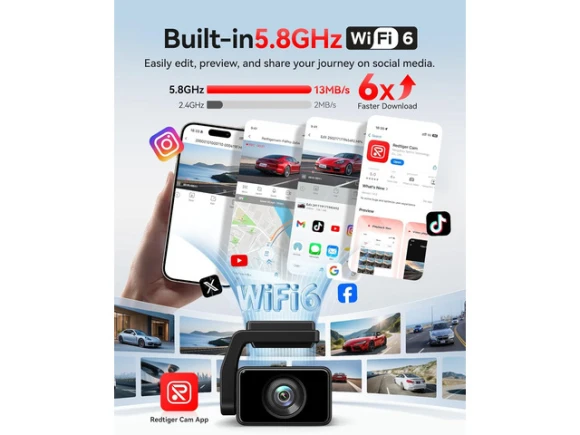 4K Front and Rear Dash Cam — Dash Cam, REDTIGER