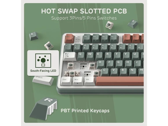 96% Mechanical Keyboard with Smart Display and Knob — Bluetooth Keyboard, RK ROYAL KLUDGE
