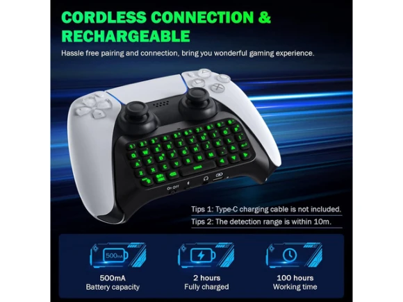 Controller Keyboard for PS5 Controller — Bluetooth Keyboard, MoKo