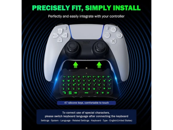 Controller Keyboard for PS5 Controller — Bluetooth Keyboard, MoKo
