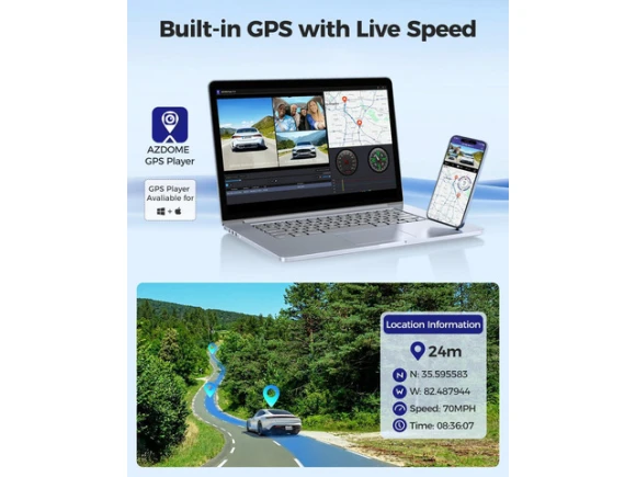 Dash Cam with 64GB Card — Dash Cam, AZDOME