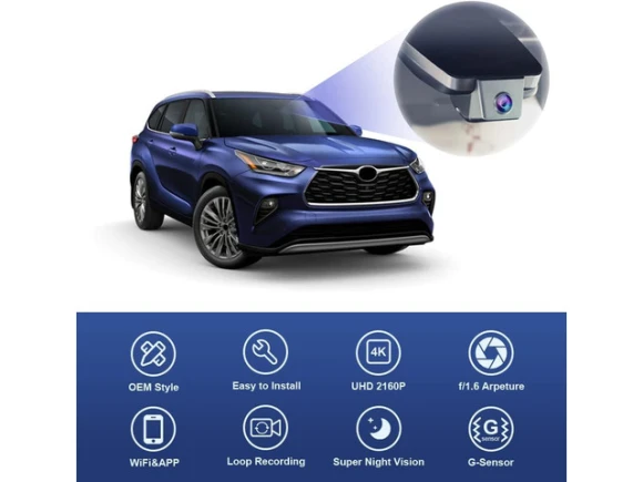 Dash Camera with 64GB Card for Toyota Highlander — Dash Cam, Fitcamx