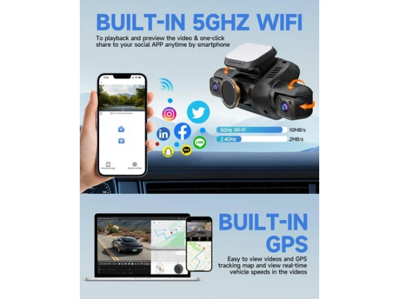 Dash Camera with 64GB Card — Dash Cam, WESTWAY