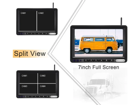Digital Wireless Backup Camera System Kit, 7-Inch Monitor — Backup Camera, WESTWAY