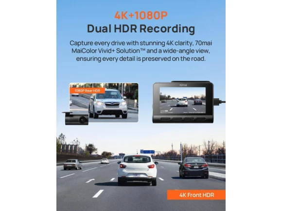 Dual Dash Cam for Front and Rear — Dash Cam, 70mai