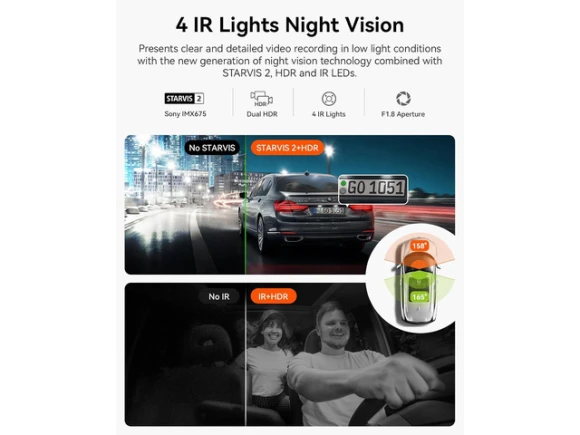 Front and Inside Dual Dash Camera — Dash Cam, VANTRUE