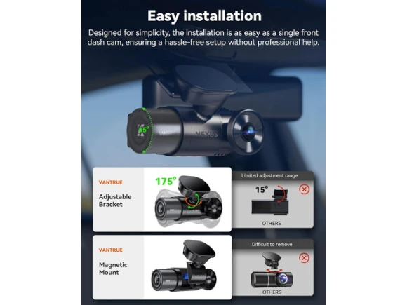 Front and Inside Dual Dash Camera — Dash Cam, VANTRUE