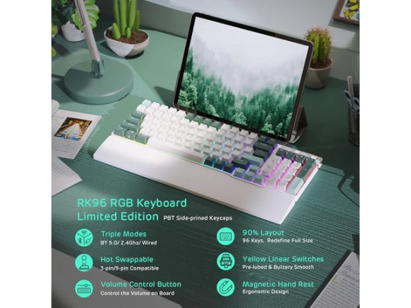 Limited Ed 90% Mechanical Keyboard — Bluetooth Keyboard, RK ROYAL KLUDGE