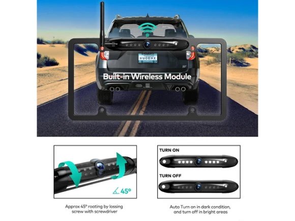 Wireless Backup Camera System with Split-Screen 5-Inch Monitor — Backup Camera, WESTWAY