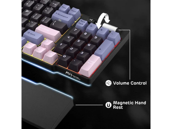 Wireless Mechanical Keyboard, 96 Keys, 90% Layout — Bluetooth Keyboard, RK ROYAL KLUDGE