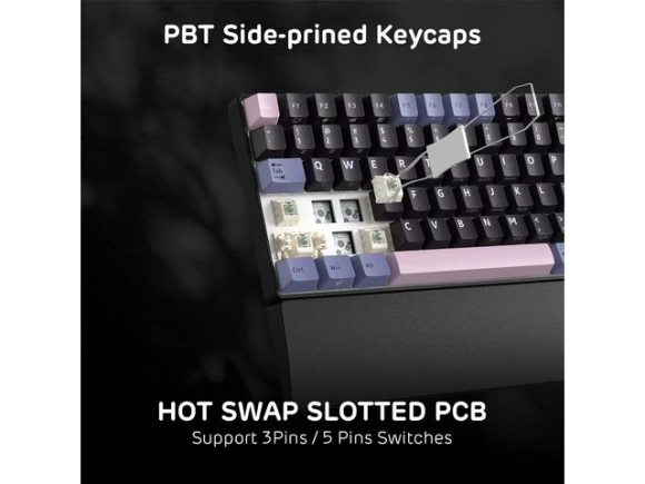 Wireless Mechanical Keyboard, 96 Keys, 90% Layout — Bluetooth Keyboard, RK ROYAL KLUDGE