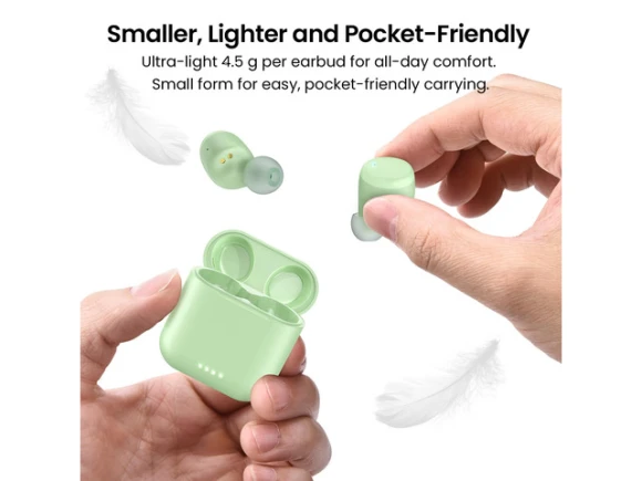 Green Wireless Earbuds — Wireless Earbuds, Generic Logic, Inc.