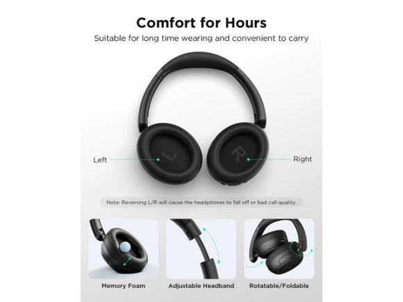 Over-ear Bluetooth headphones, Black — Wireless Earbuds, Generic Logic, Inc.