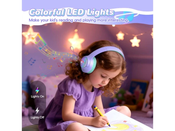 Kids Bluetooth Headphones, Purple — Wireless Earbuds, Generic Logic, Inc.