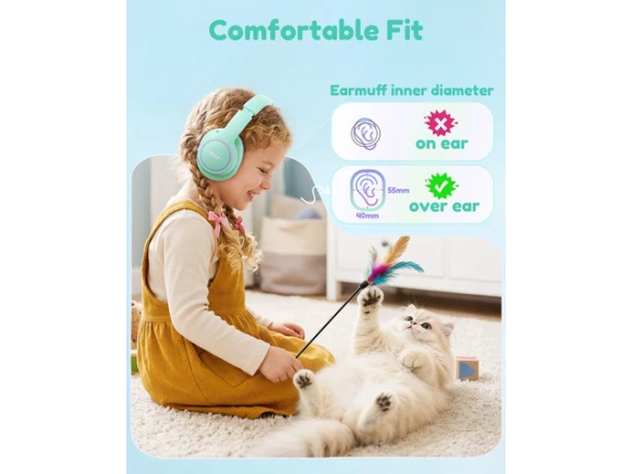 Kids Bluetooth headphones, over-ear — Wireless Earbuds, Generic Logic, Inc.
