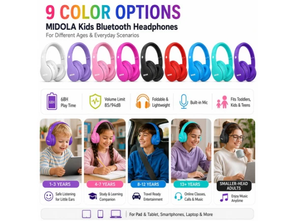 Kids Bluetooth headphones — Wireless Earbuds, Generic Logic, Inc.