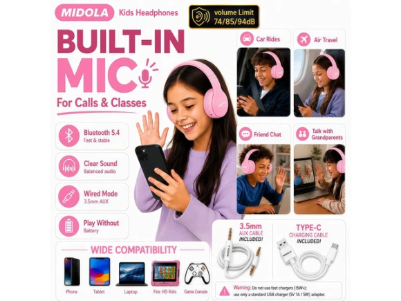 Kids Bluetooth headphones — Wireless Earbuds, Generic Logic, Inc.