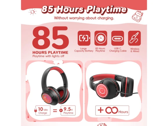 Kids Bluetooth Over-Ear Wireless Headphones — Wireless Earbuds, Generic Logic, Inc.