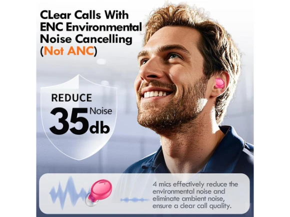Hot Pink True Wireless Earbuds — Wireless Earbuds, Generic Logic, Inc.