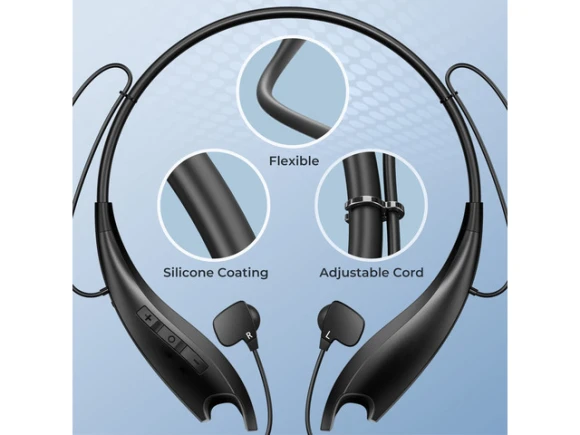 Neckband Bluetooth Headphones, Shark Jaw Design, 2 Pack — Wireless Earbuds, Generic Logic, Inc.