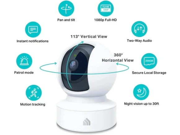 Indoor Pan/Tilt Security Camera — Security Camera, Kasa