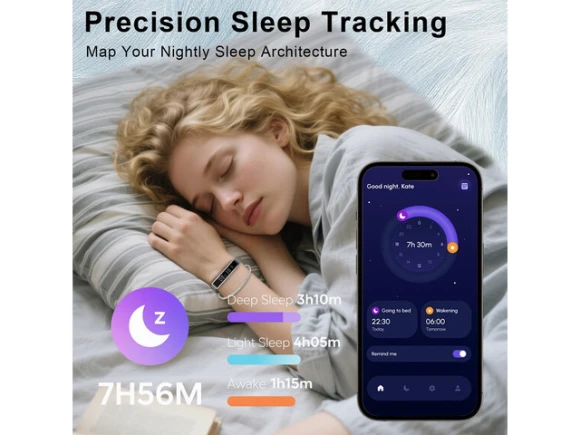 Smart Bracelet Fitness Tracker, Silver, 2 Bands — Fitness Tracker, Generic Logic, Inc.
