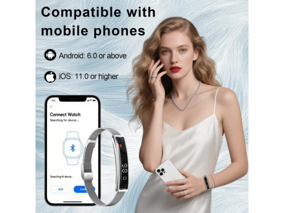 Smart Bracelet Fitness Tracker, Silver, 2 Bands — Fitness Tracker, Generic Logic, Inc.